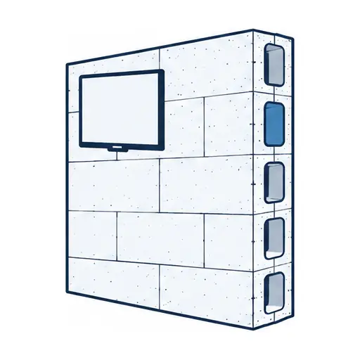 Schematic: Concrete block (cabana, outdoor kitchen, garage)