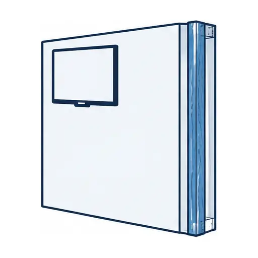Schematic: Drywall over wood studs