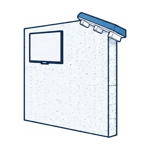 Schematic: Stucco patio or exterior wall