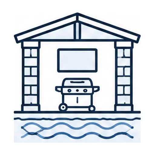 Schematic icon: Pool Cabana & Outdoor Kitchen TV Mounting