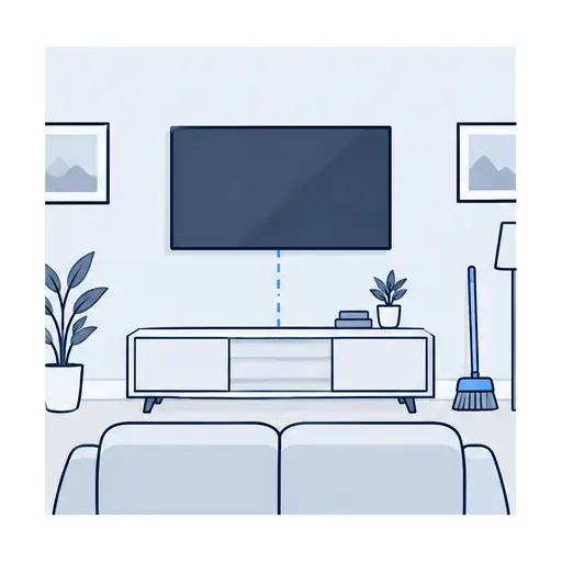 Illustration: step 4 — Hang, test, tidy